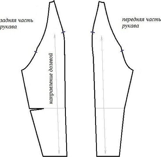 Выкройка рукава реглан